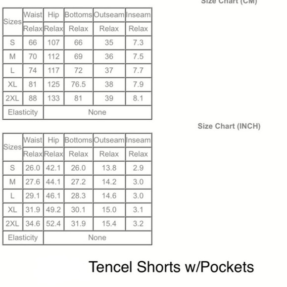 Blue Tencel Shorts w/4 Pockets - Picture 5 of 5